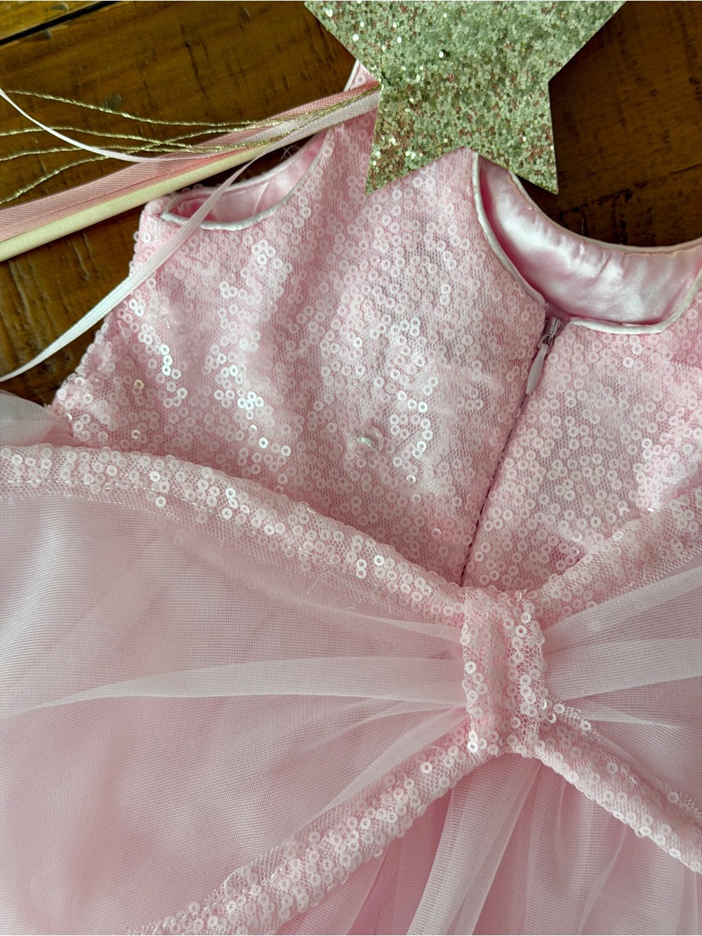 Girls Fairy Princess Pink Tulle Dress with crown/wings/wand - Picture 10 of 16
